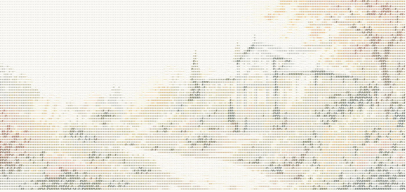 Color ASCII garden glasshouse landscape